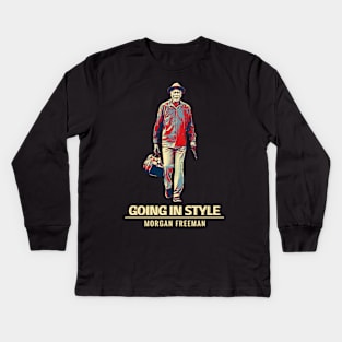 Morgan freeman - going in style 2 Fanart Kids Long Sleeve T-Shirt